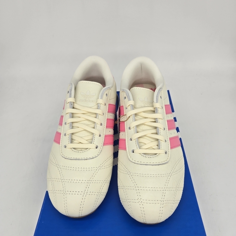 New adidas Taekwondo Off White Bliss Pink Big Girls Shoes Size 5.5 - Picture 2 of 8